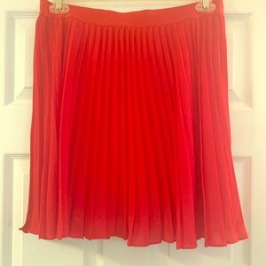 Flirty Red pleated Express skirt